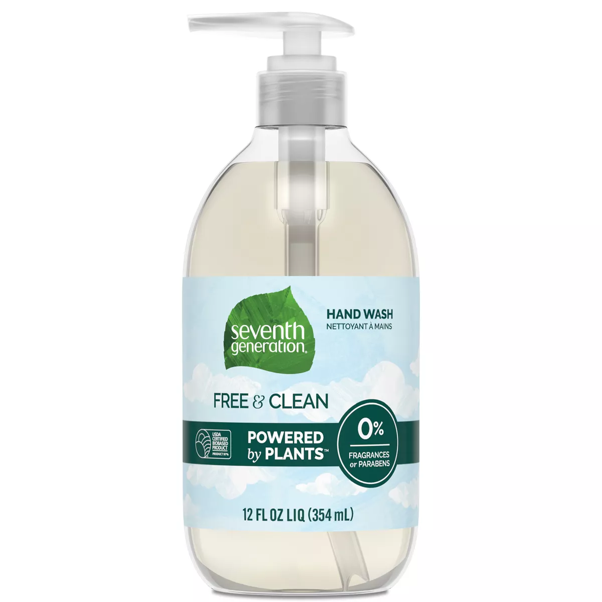 Seventh Generation Natural Hand Wash Free And Clean Unscented, 12 Oz